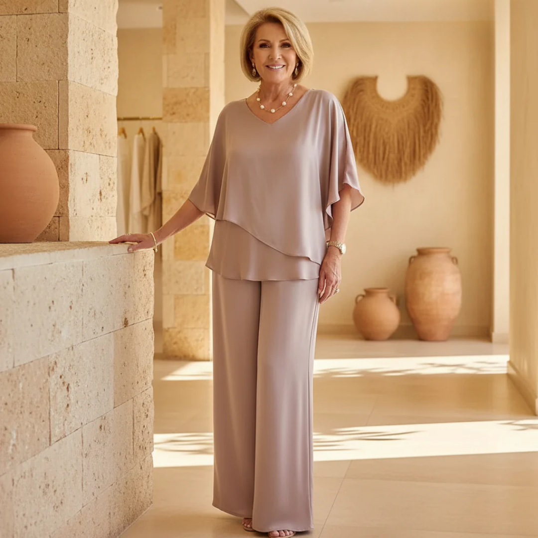 Martha | Completo a due pezzi con pantaloni a gamba larga