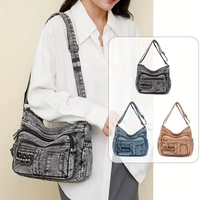 La brisa urbana de Camila | Bolso de hombro vaquero