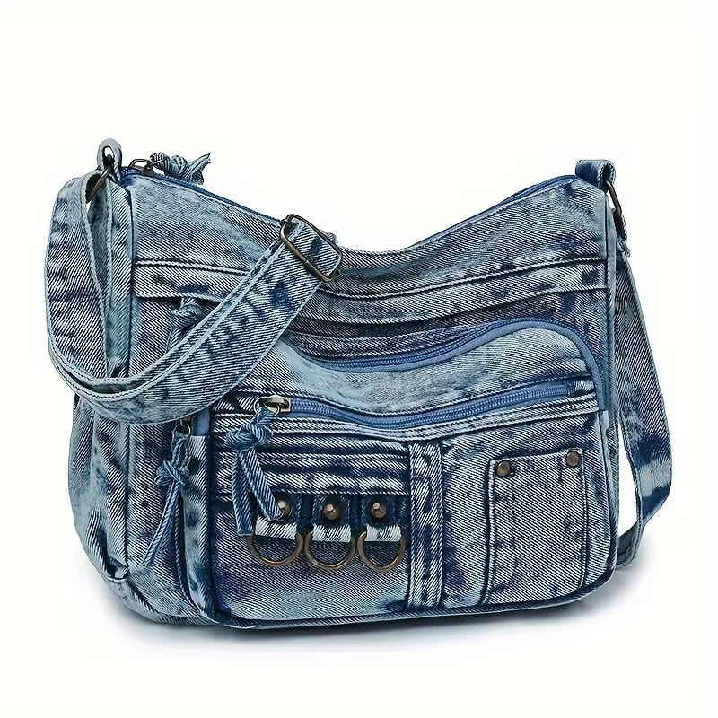 La brisa urbana de Camila | Bolso de hombro vaquero