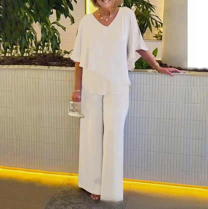 Martha | Completo a due pezzi con pantaloni a gamba larga