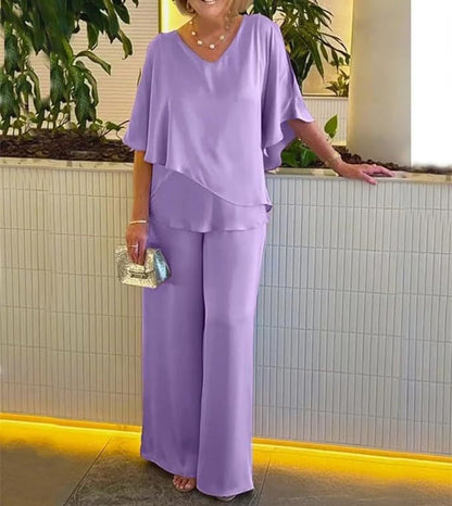 Martha | Completo a due pezzi con pantaloni a gamba larga
