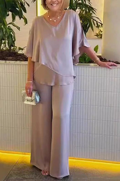 Martha | Completo a due pezzi con pantaloni a gamba larga