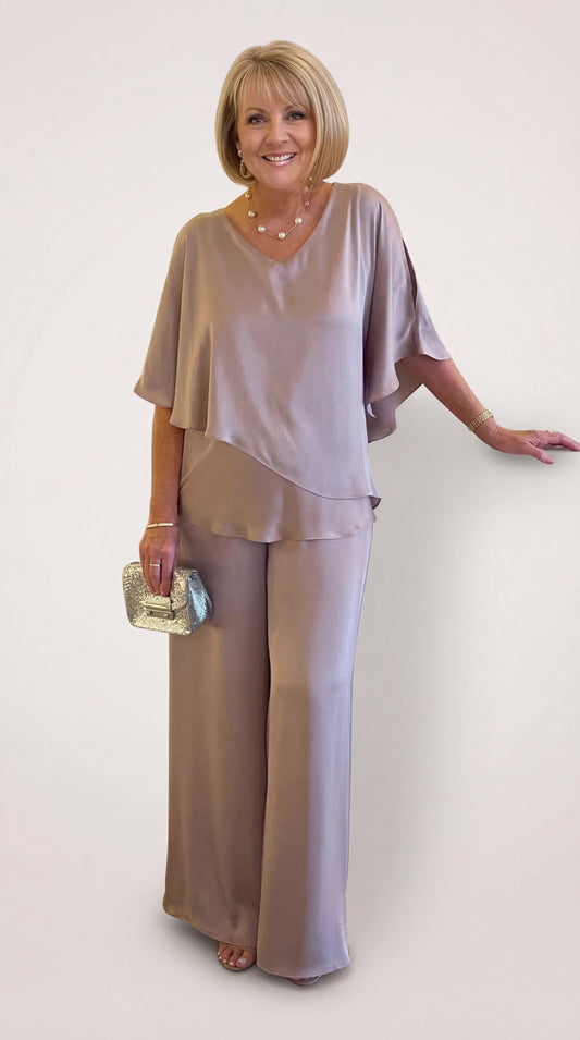 Martha | Completo a due pezzi con pantaloni a gamba larga