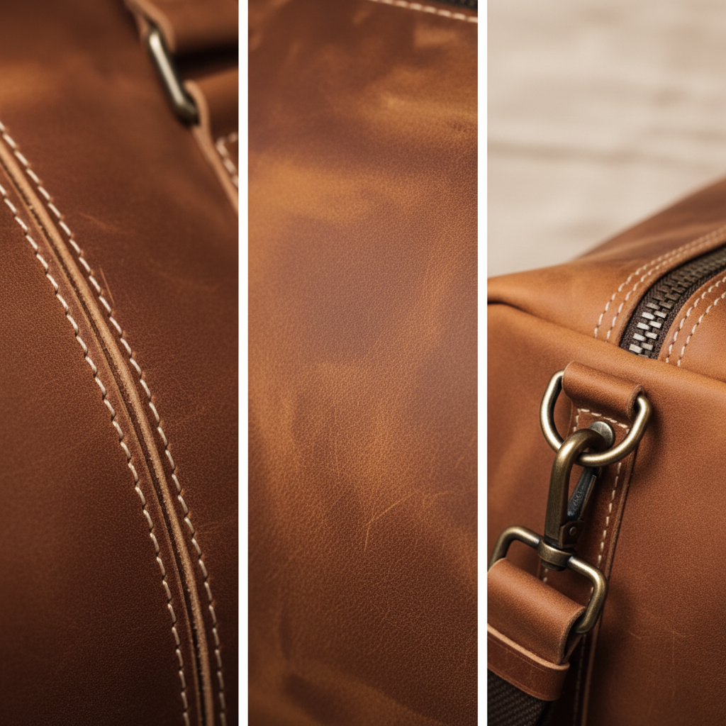 Callene Bolso de viaje de cuero (COMPRA 1 Y LLEVATE 1 GRATIS)