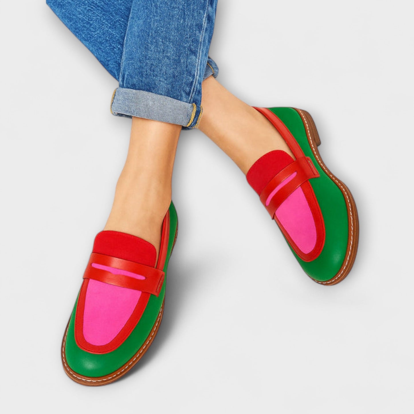 Nyla | Mocasines casuales con contraste