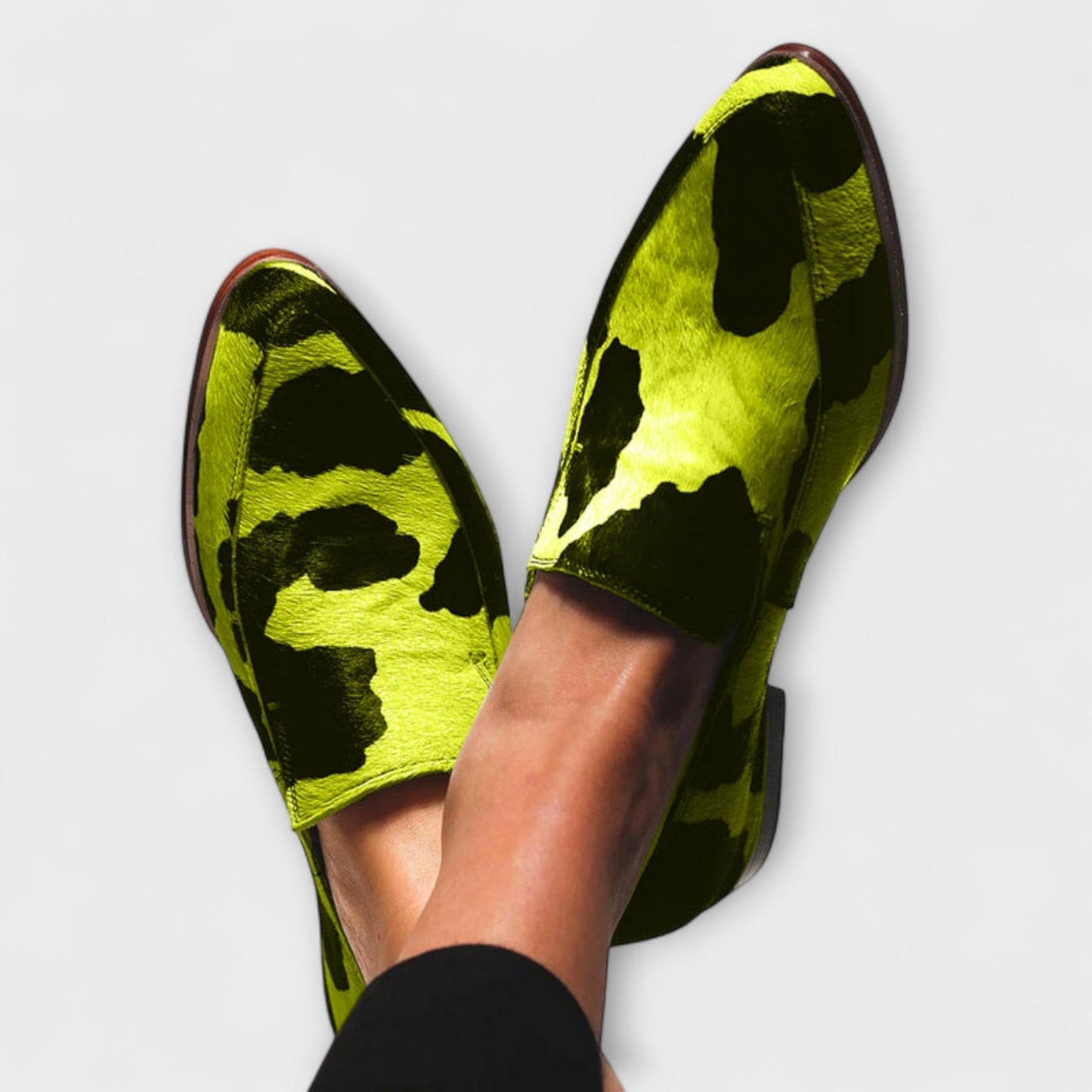 Paloma |  Mocasines con estampado de vaca