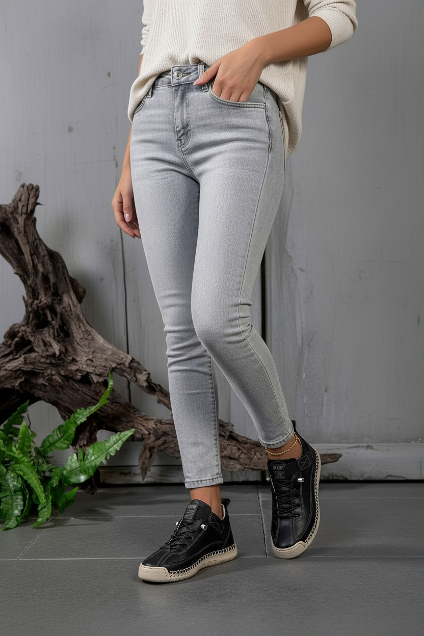 Calie™– Zapatillas Negro y Beige